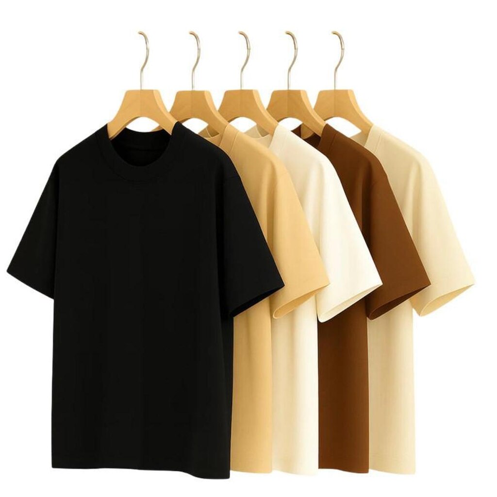 Kit 5 Camisetas Nuvvo Básicas Algodão Peruano Masculinas