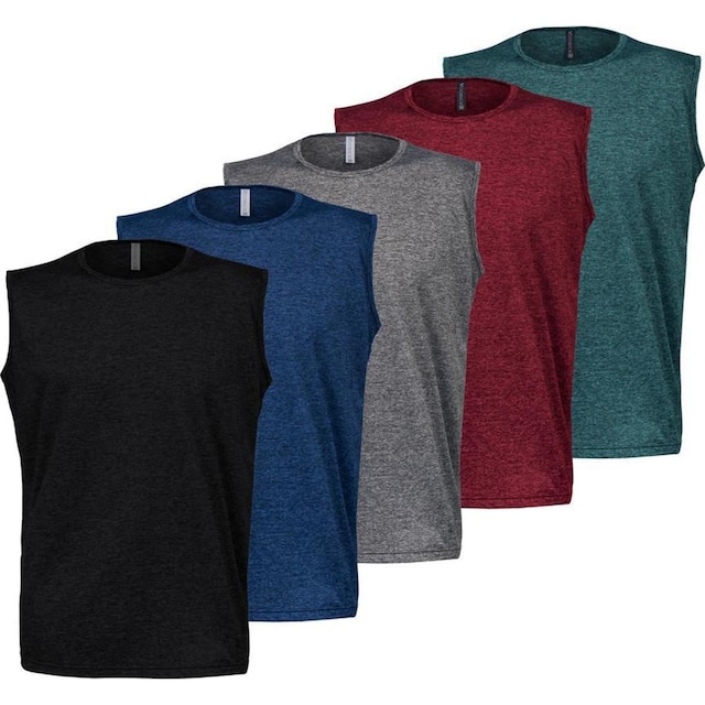 Kit 5 Camisetas Regata Machão Dry Masculina Fitness
