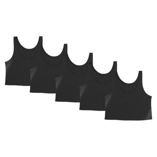 Kit 5 Cropped Good Look Regata Cavado Dry Proteção Solar UV Feminino