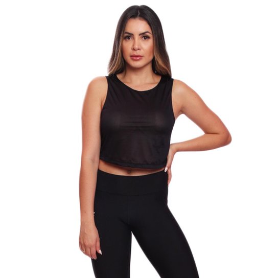 Kit 5 Cropped Good Look Regata Cavado Dry Proteção Solar UV Feminino