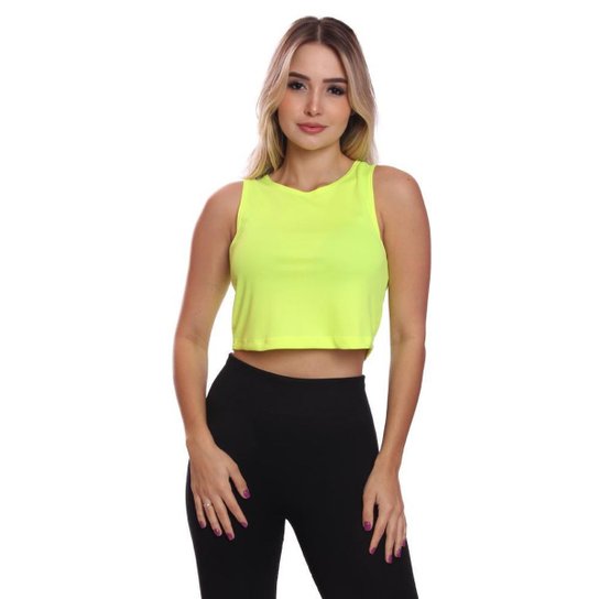 Kit 5 Cropped Regata Cavado Dry Proteção Solar UV Feminino Fitness Academia Treino Blusinha