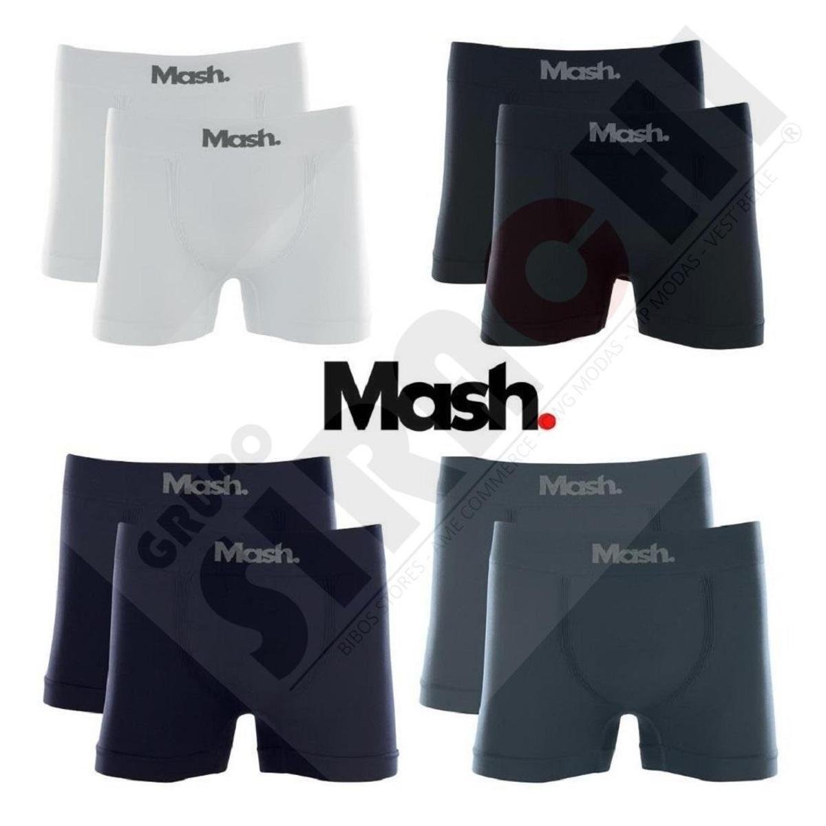 KIT 5 CUECAS BOXER SEM COSTURA MICROFIBRA MASH 711.01 Menor preço em KIT 5 CUECAS BOXER SEM COSTURA MICROFIBRA MASH 711.01