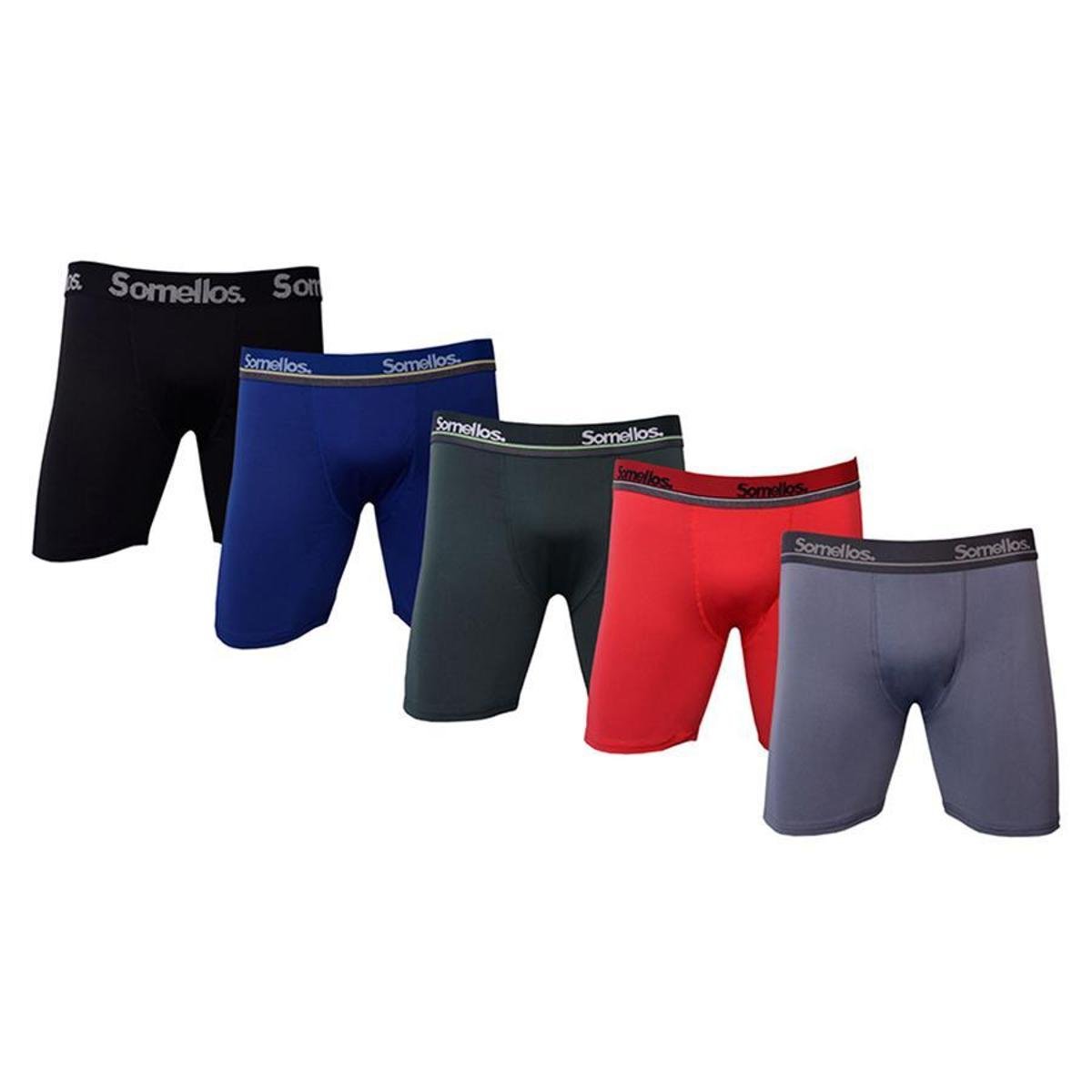 Kit 5 Cuecas Long Leg BK Somellos em Microfibra Liso Adulto - Preto Menor preço em Kit 5 Cuecas Long Leg BK Somellos em Microfibra Liso Adulto - Preto