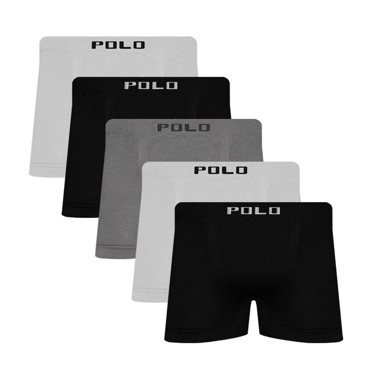 Kit 5 Cuecas Polo Boxer Microfibra - POLO STAR Menor preço em Kit 5 Cuecas Polo Boxer Microfibra - POLO STAR
