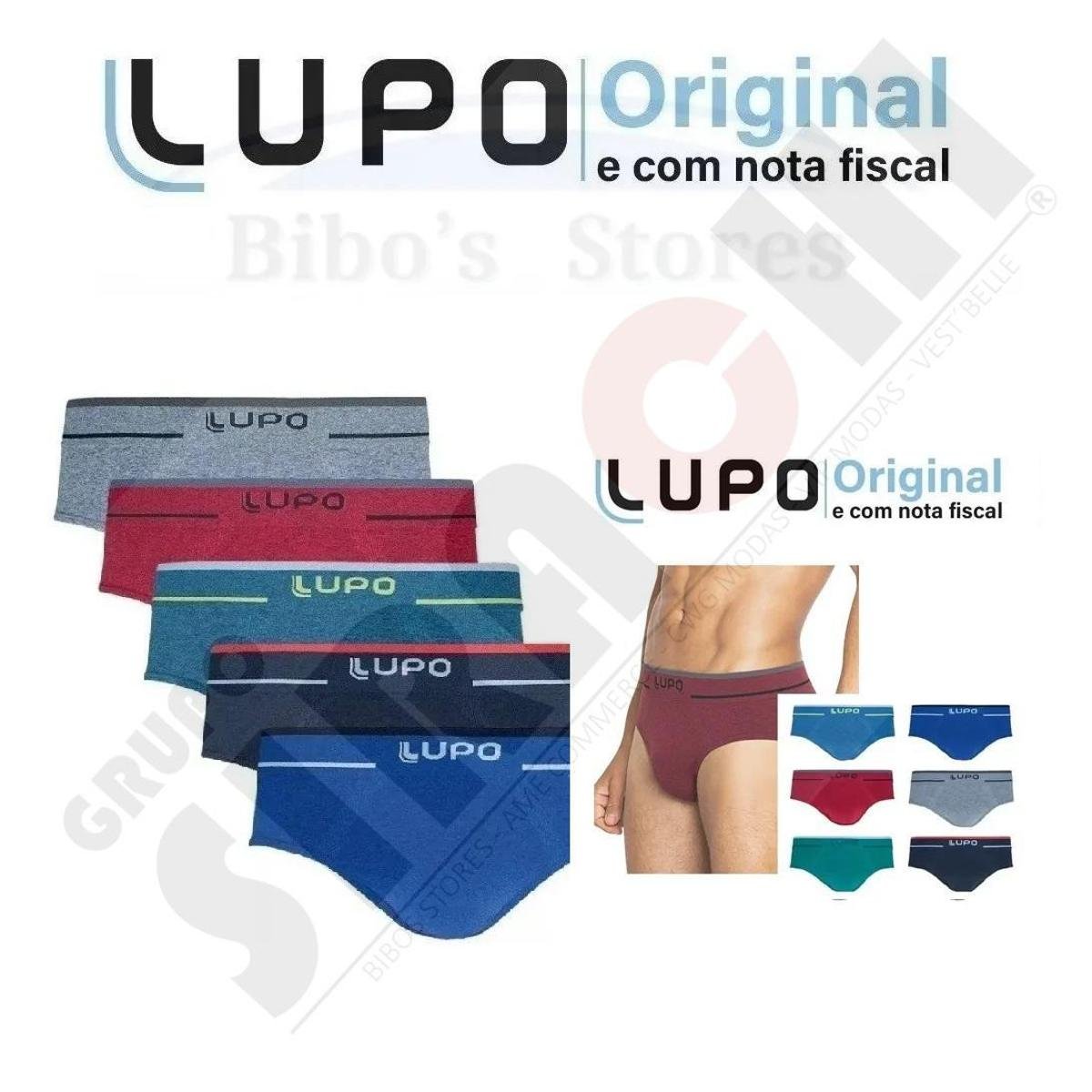 KIT 5 CUECAS SLIP LUPO SEM COSTURA FIO TEXTURIZADO LUPO 624 - Sortido Menor preço em KIT 5 CUECAS SLIP LUPO SEM COSTURA FIO TEXTURIZADO LUPO 624 - Sortido