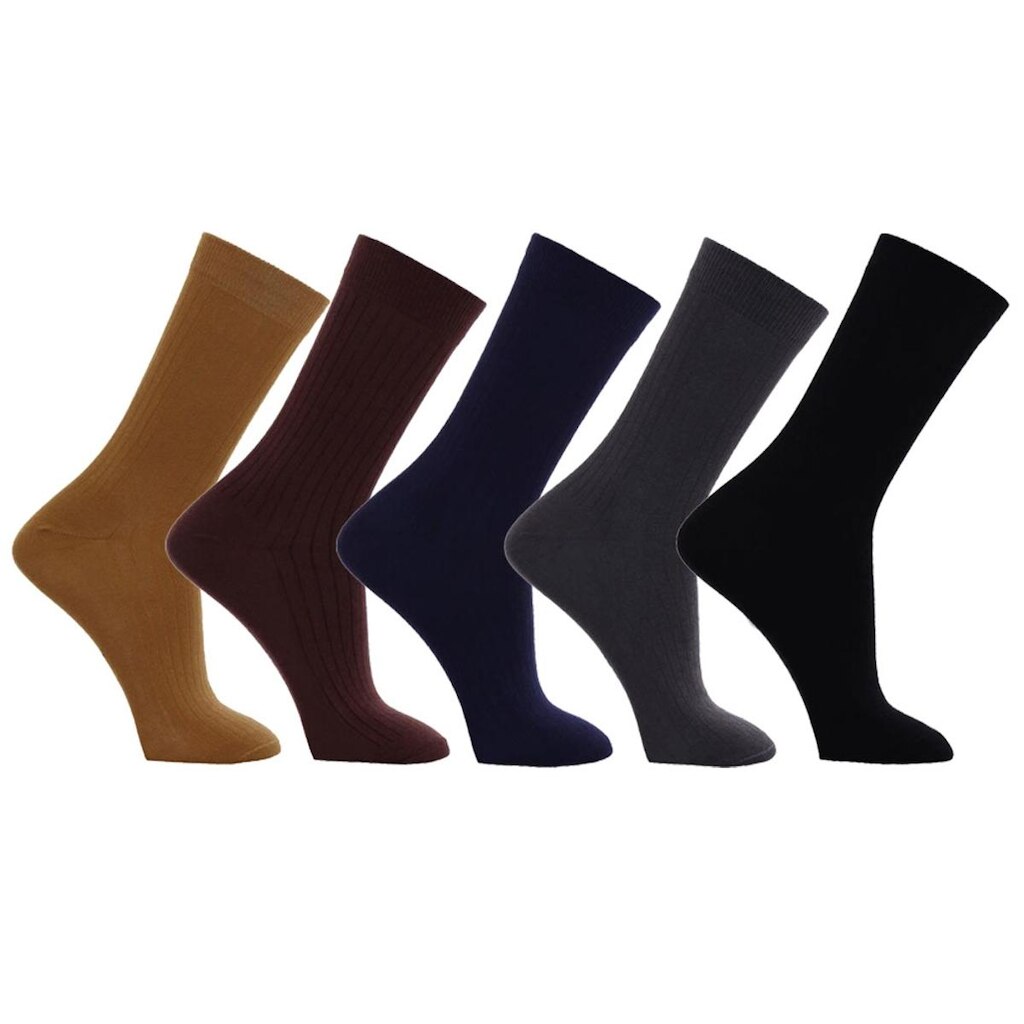 Kit 5 Pares Meia Social Canelado Dorbe