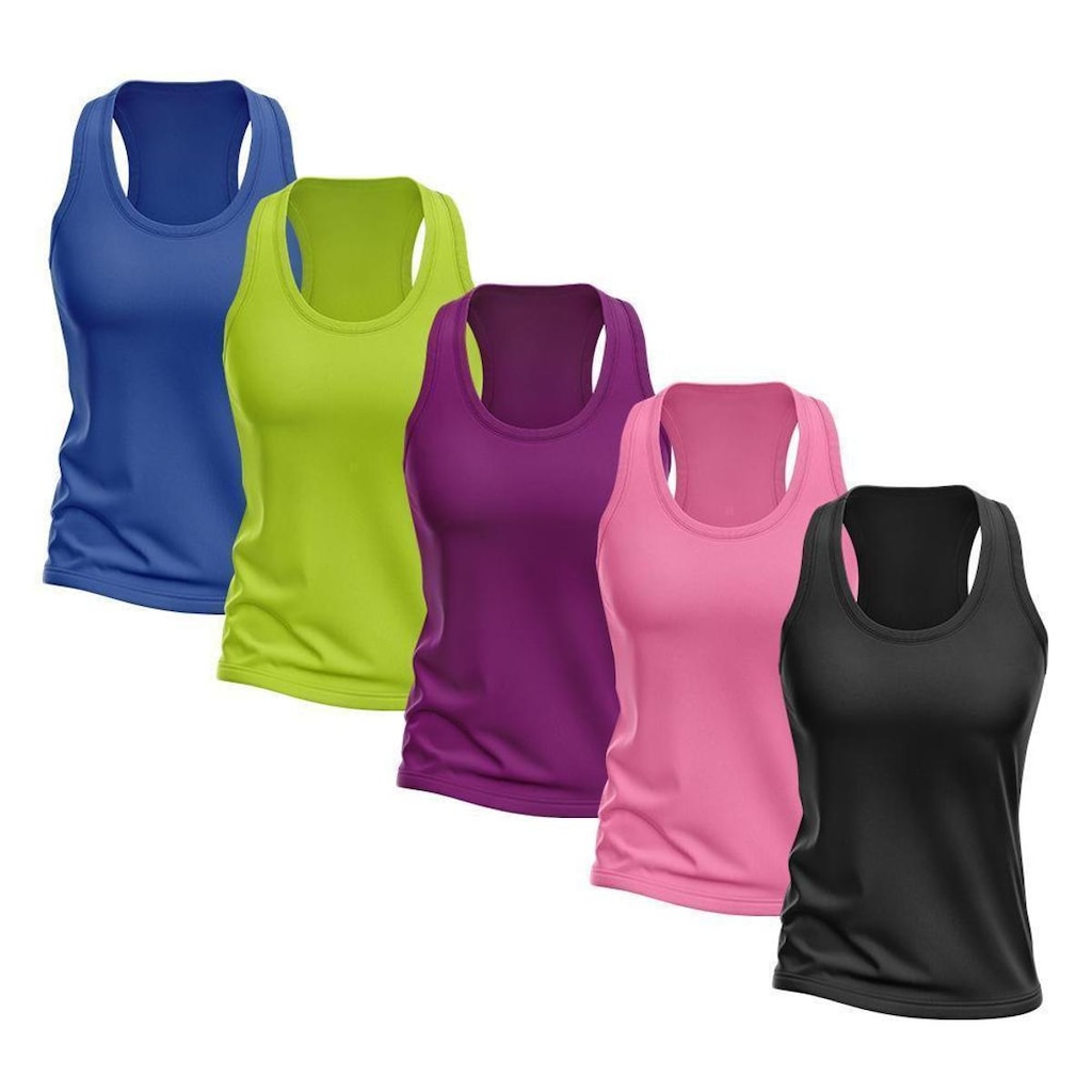 Kit 5 Regata Good Look Nadador Dry Proteção Solar UV Feminina