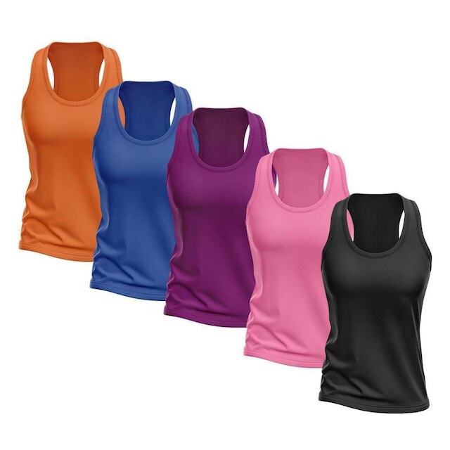Kit 5 Regata Good Look Nadador Dry Proteção Solar UV Feminina
