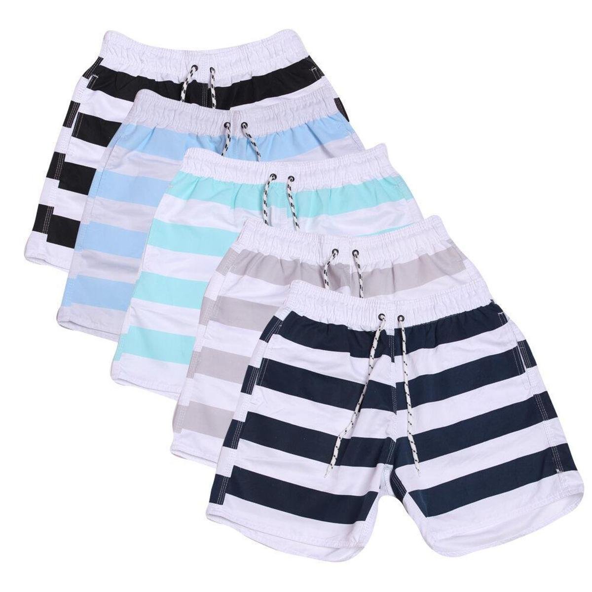 Kit 5 Shorts Bermuda AMGKPraia Tactel Liso Masculino Menor preço em Kit 5 Shorts Bermuda AMGKPraia Tactel Liso Masculino