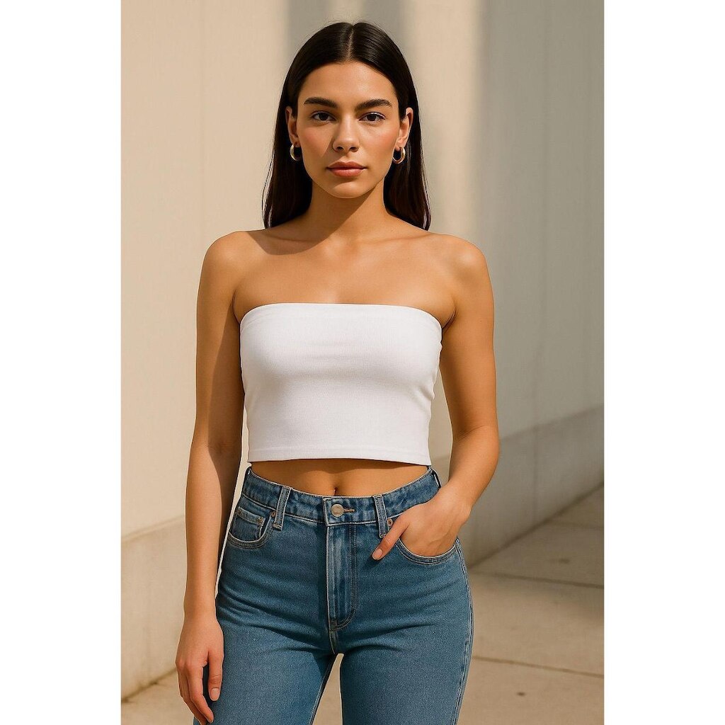 Kit 5 Tops Tube Feminino Tomara Que Caia Moda Verão Academia