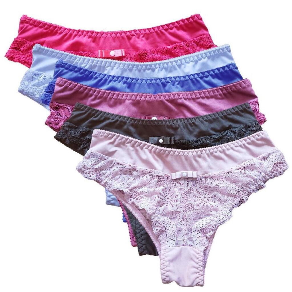 Kit 6 Calcinhas Tanga Frishop Microfibra Tangão Adulto