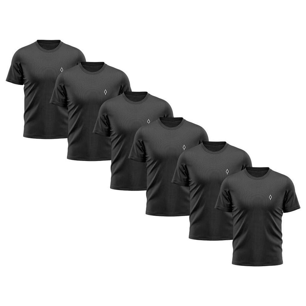 Kit 6 Camiseta Masculina Dry Manga Curta Academia Camisetas