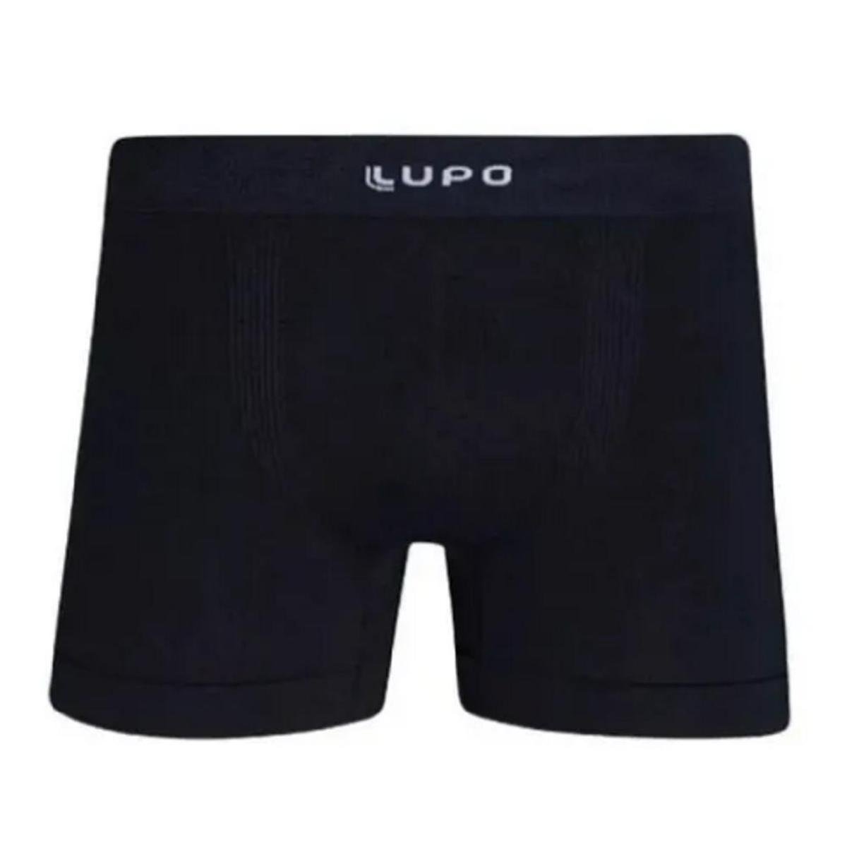 Kit 6 Cuecas Box Sem Costura Boxer Lupo Microfibra Original - Preto Menor preço em Kit 6 Cuecas Box Sem Costura Boxer Lupo Microfibra Original - Preto