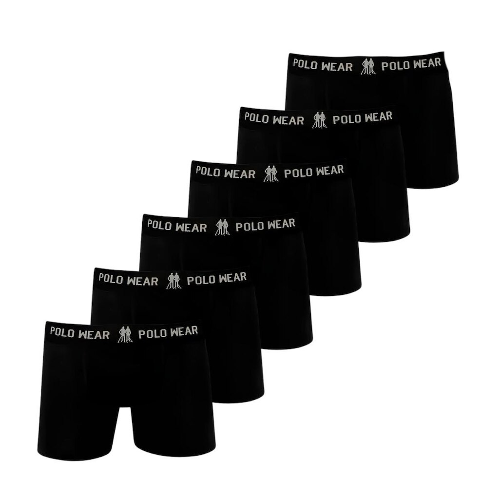 KIT 6 Cuecas Boxer Polo Wear Sem Costura Microfibra Oficial