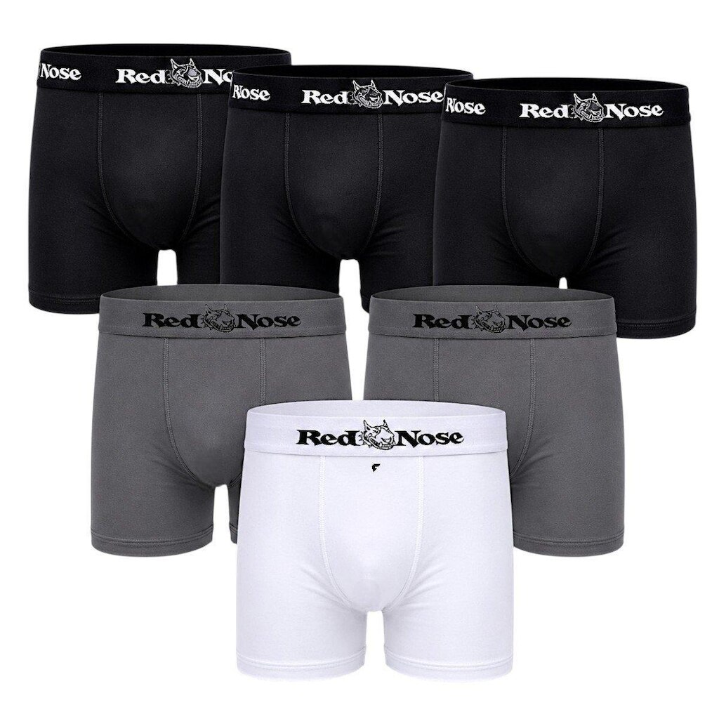 Kit 6 Cuecas Boxer Red Nose Microfibra Ref 321 Masculina
