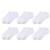 Kit 6 Meias Unissex Soquete Cano Curto Cores Neutras - Branco