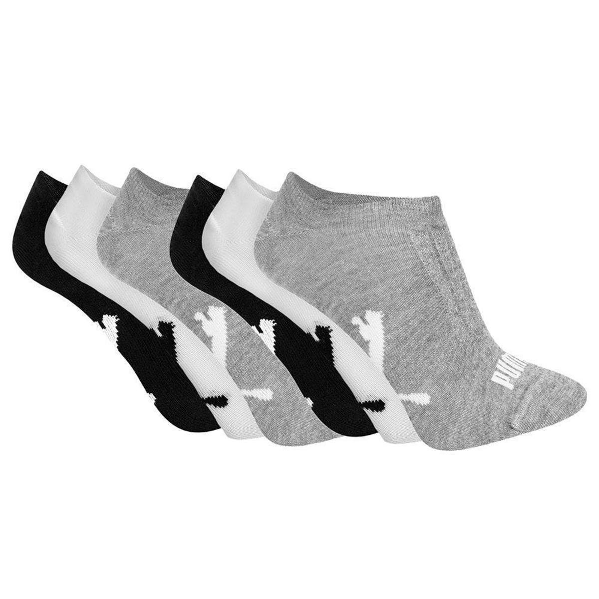 Kit 6 Pares de Meia Puma Sapatilha Esportiva Menor preço em Kit 6 Pares de Meia Puma Sapatilha Esportiva