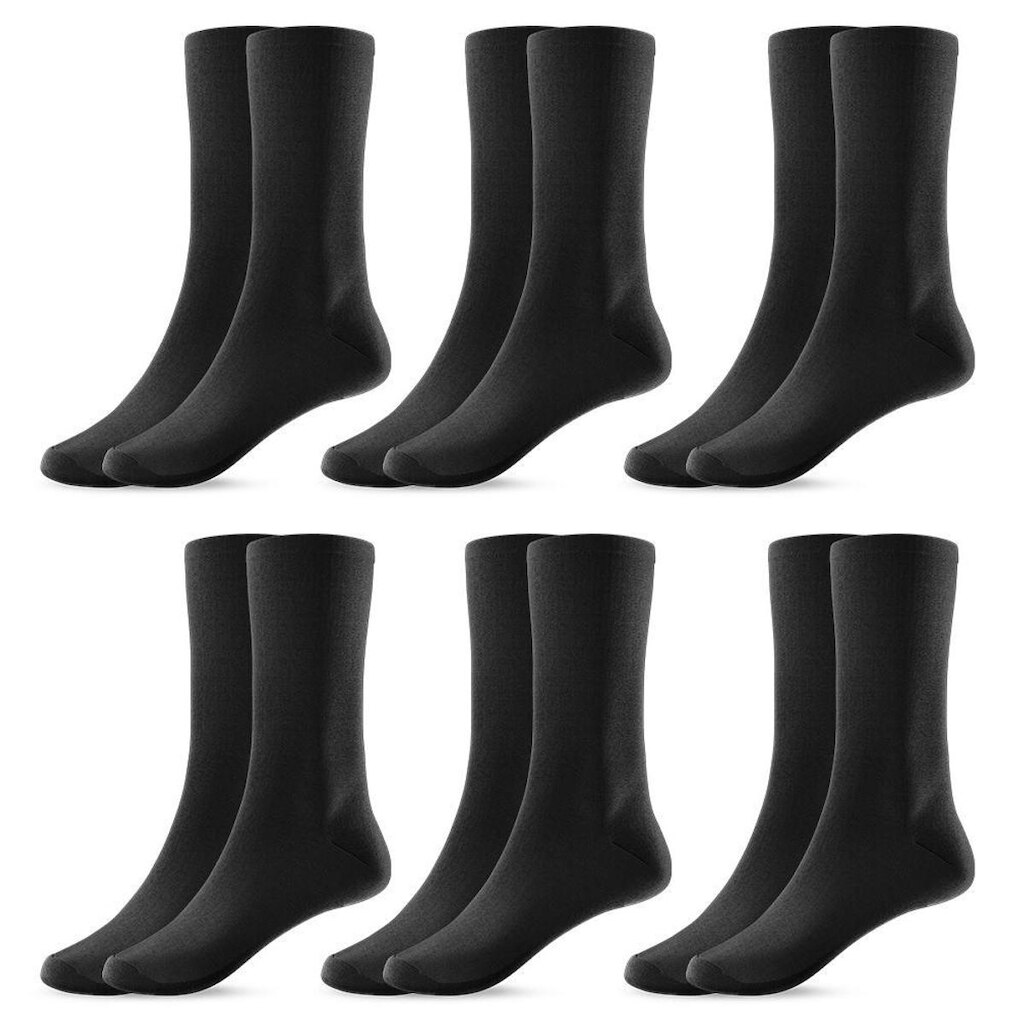 Kit 6 Pares de Meias Masculina Cano Alto 37/44