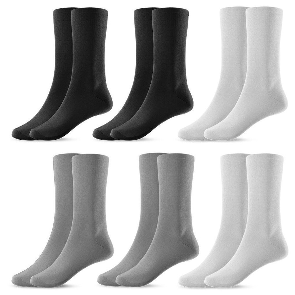 Kit 6 Pares de Meias Masculina Cano Alto 37/44