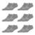 Kit 6 Pares de Meias Masculina Soquete 37/44 - Cinza