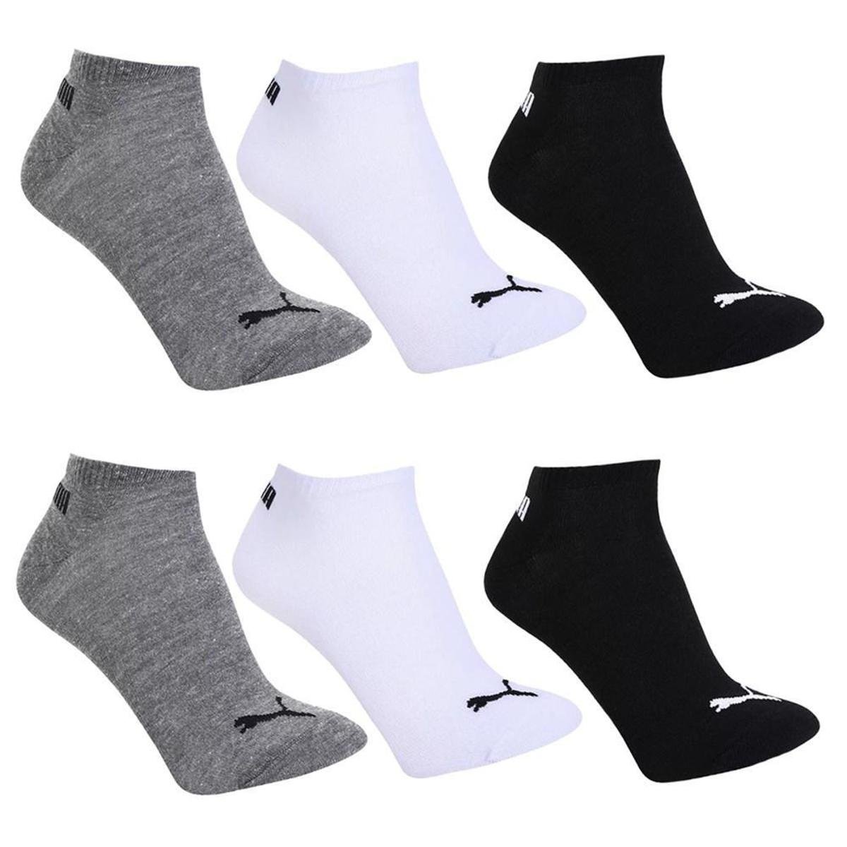 Kit 6 Pares de Meias Puma Logo Menor preço em Kit 6 Pares de Meias Puma Logo