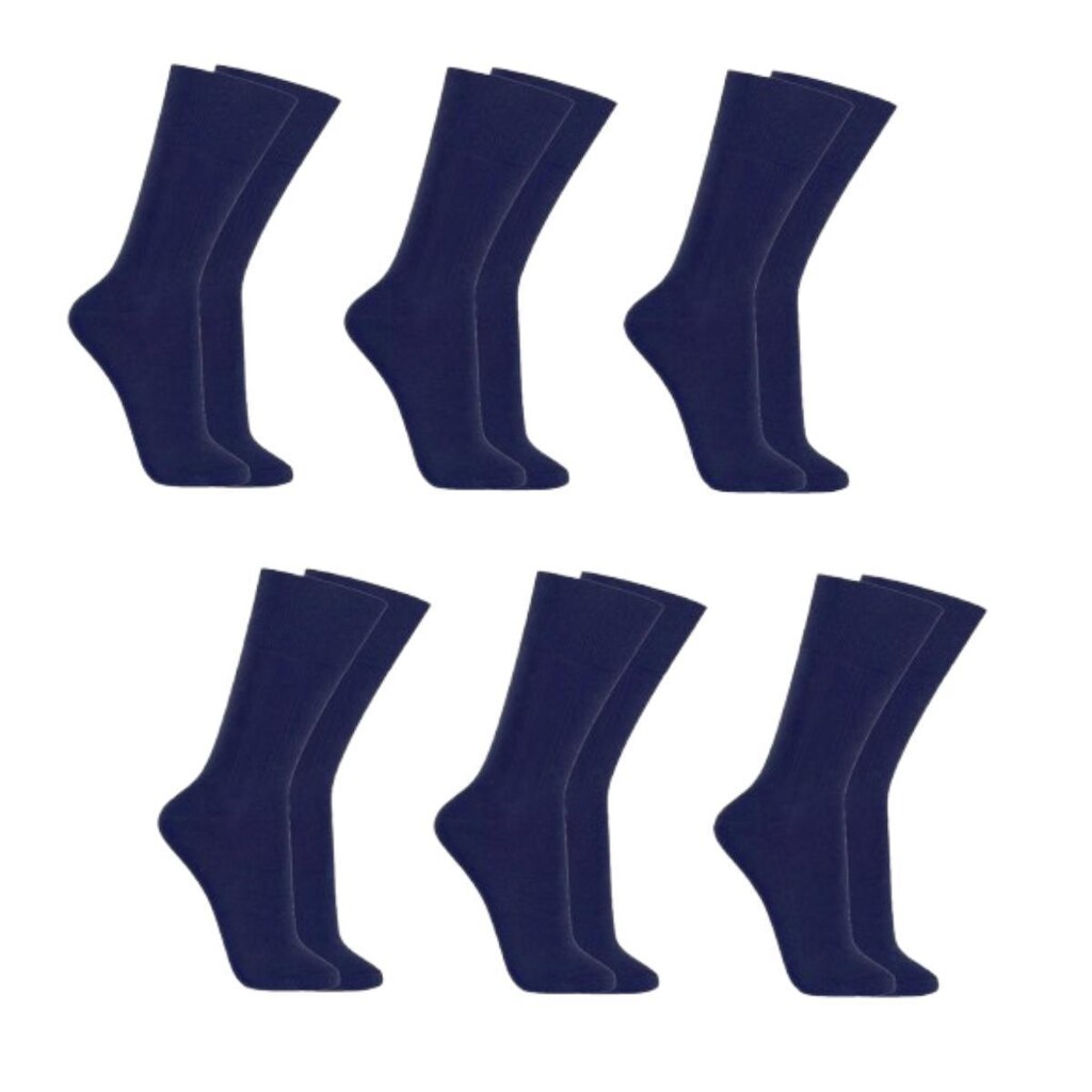 Kit 6 Pares de Meias Sociais Azul de Algodão