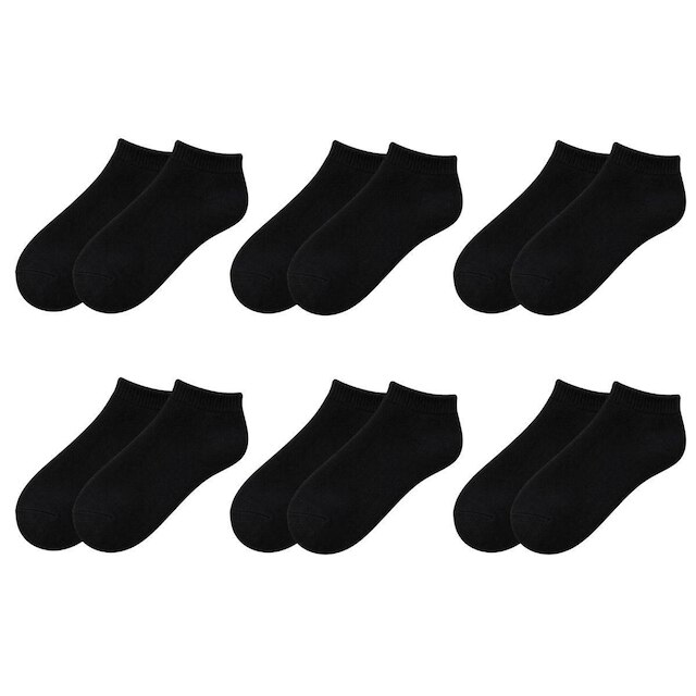 Kit 6 Pares de Meias Soquete Cano Curto Baixo Unissex Masculina Feminina Básica Academia Tênis