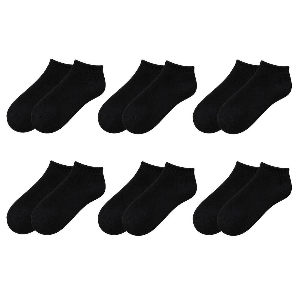 Kit 6 Pares de Meias Soquete Cano Curto Baixo Unissex Masculina Feminina Básica Academia Tênis