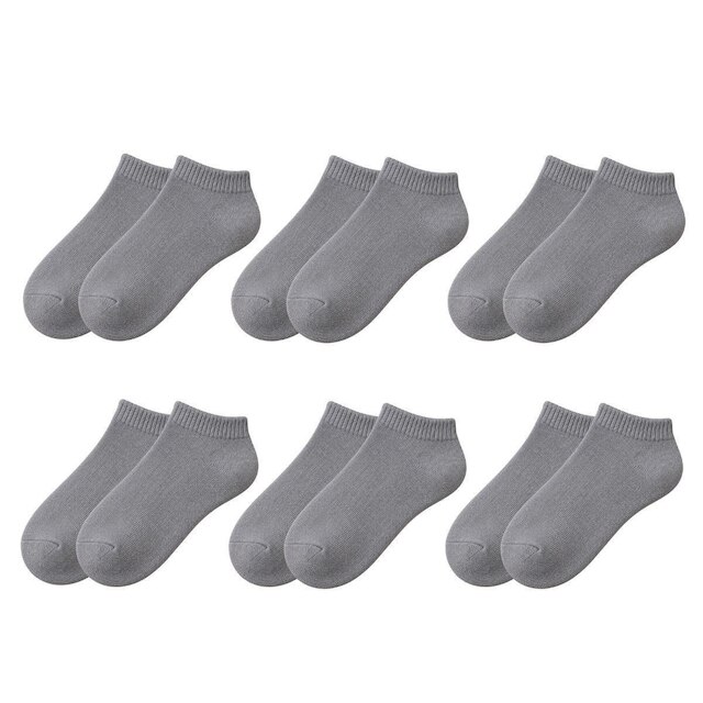 Kit 6 Pares de Meias Soquete Cano Curto Baixo Unissex Masculina Feminina Básica Academia Tênis