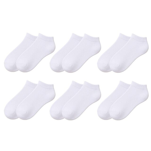 Kit 6 Pares de Meias Soquete Cano Curto Baixo Unissex Masculina Feminina Básica Academia Tênis