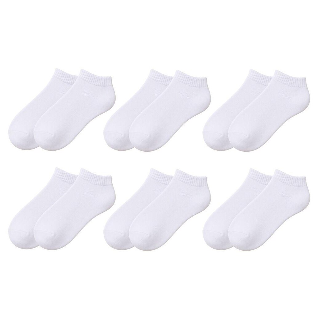 Kit 6 Pares de Meias Soquete Cano Curto Baixo Unissex Masculina Feminina Básica Academia Tênis