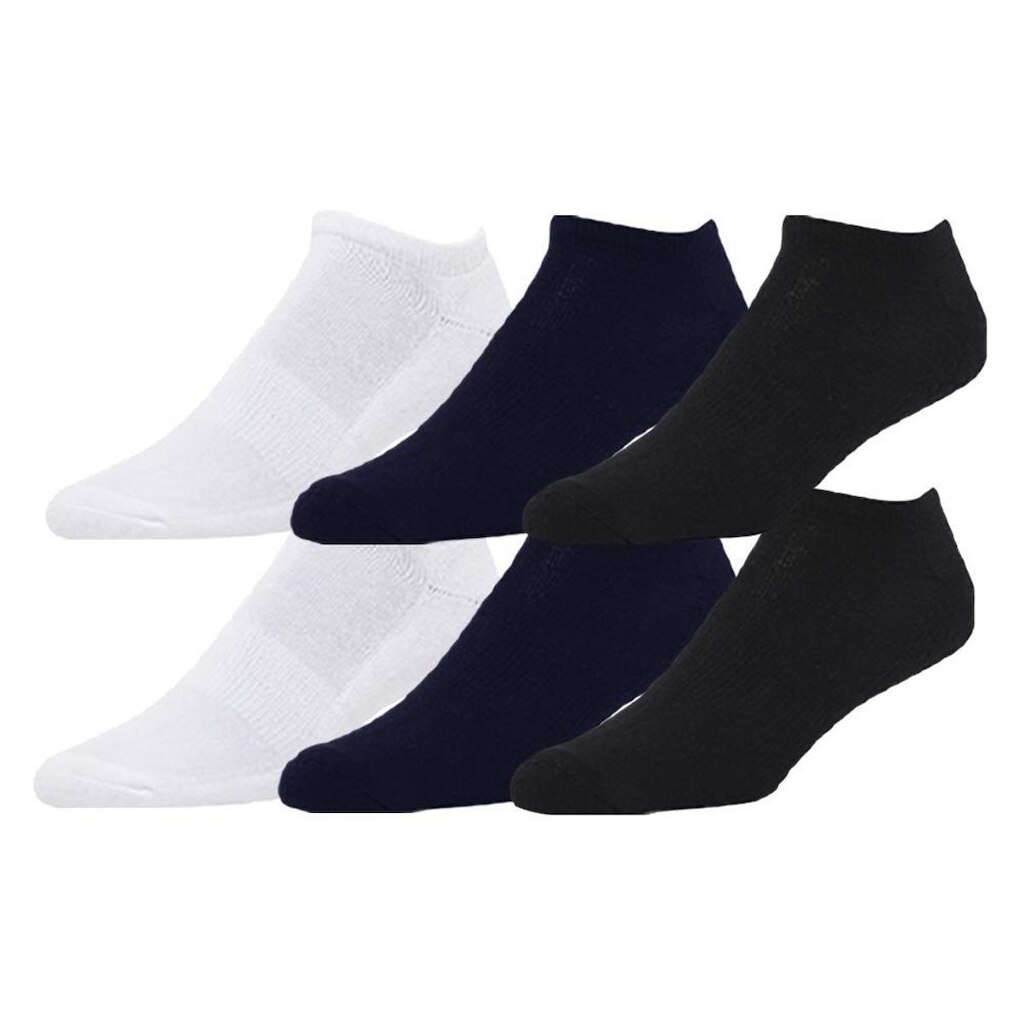 Kit 6 Pares de Meias Soquete Invisível Unissex