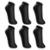 Kit 6 Pares de Meias Up 3225 Cano Curto Algodão - Preto - Preto