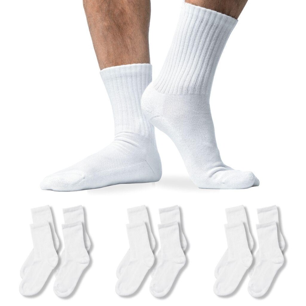Kit 6 Pares Meia Cano Longo Respirável Esportiva Academia