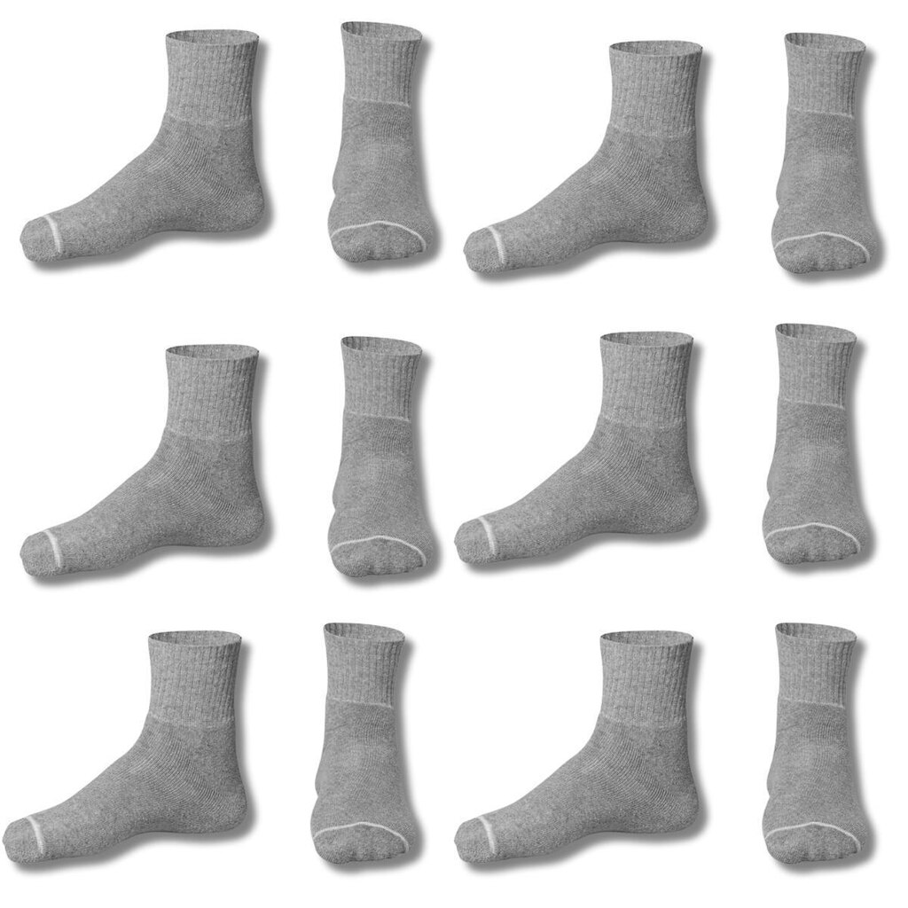 Kit 6 Pares Meia Cano Médio Algodão Confortavel Adulto Dallf