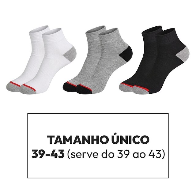 Kit 6 Pares Meia Esportiva Cano Curto Tecido Tecnológico Atoalhado Confortável Toque Macio Up 5186