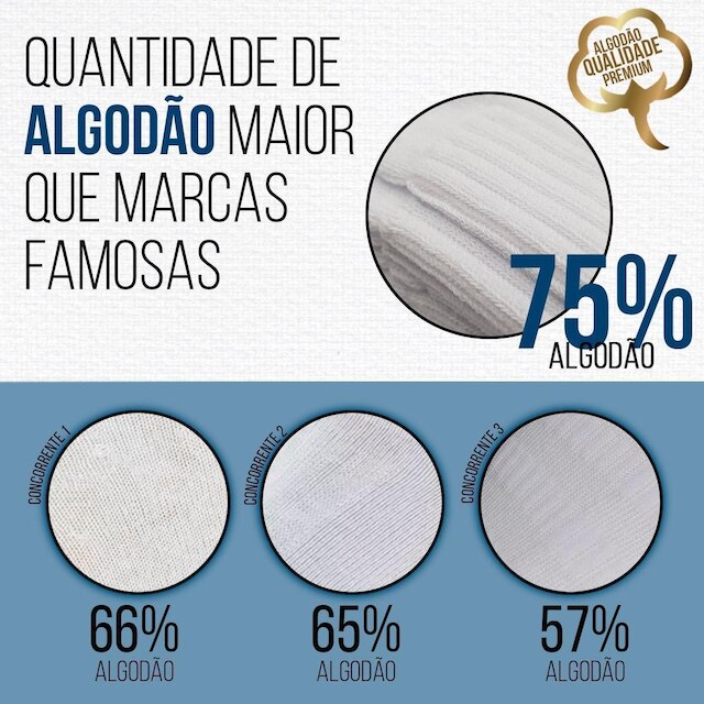 Kit 6 Pares Meia Hoahi Sapatilha Algodão Macia Confortável Unissex