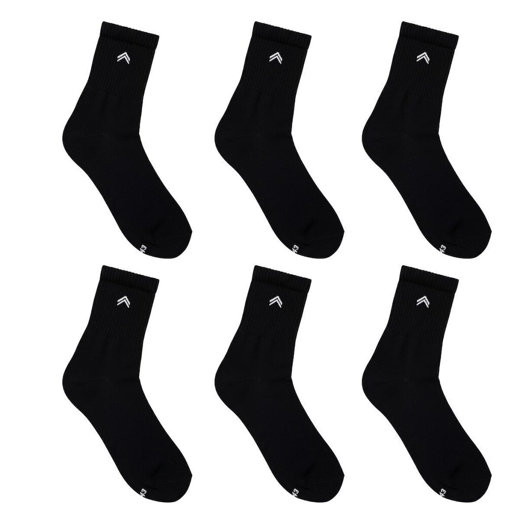 Kit 6 Pares Meias Algodão Penteado Cano Médio Atoalhada Unissex Urban Up Original Ultra Confortável