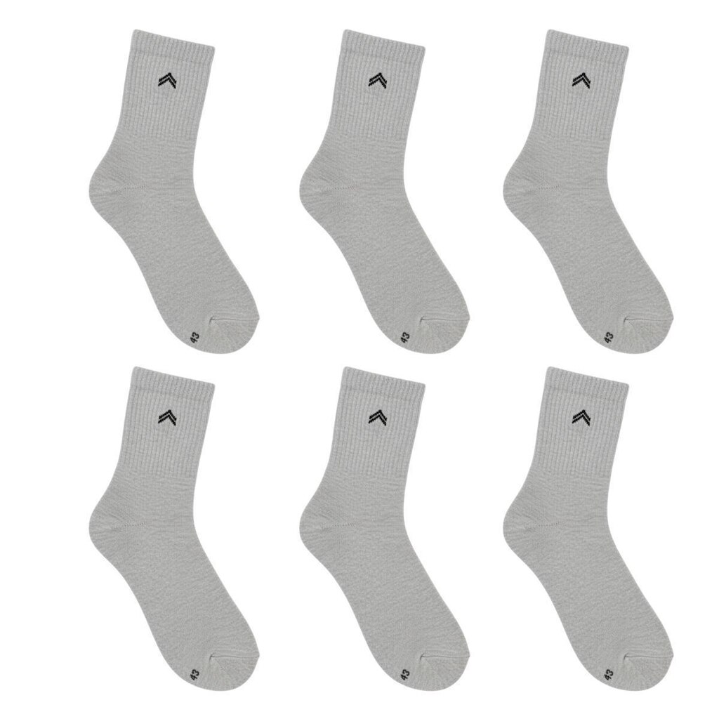 Kit 6 Pares Meias Algodão Penteado Cano Médio Atoalhada Unissex Urban Up Original Ultra Confortável