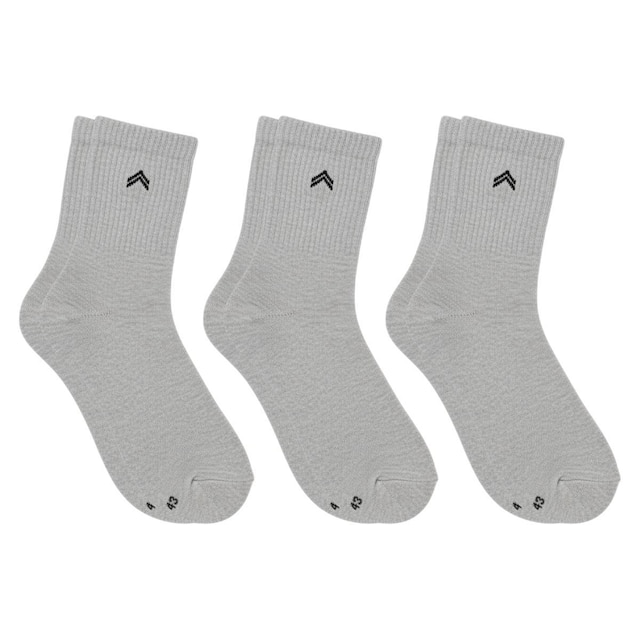 Kit 6 Pares Meias Algodão Penteado Cano Médio Atoalhada Unissex Urban Up Original Ultra Confortável