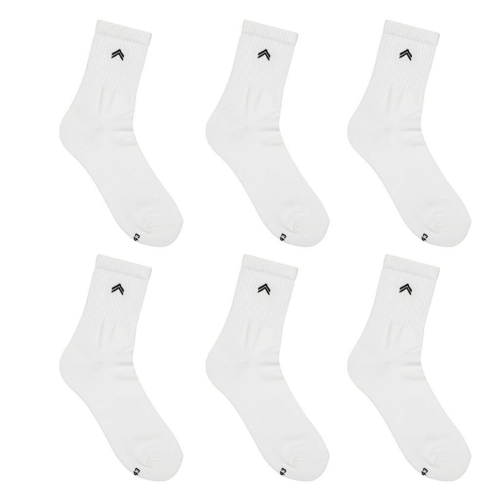 Kit 6 Pares Meias Algodão Penteado Cano Médio Atoalhada Unissex Urban Up Original Ultra Confortável