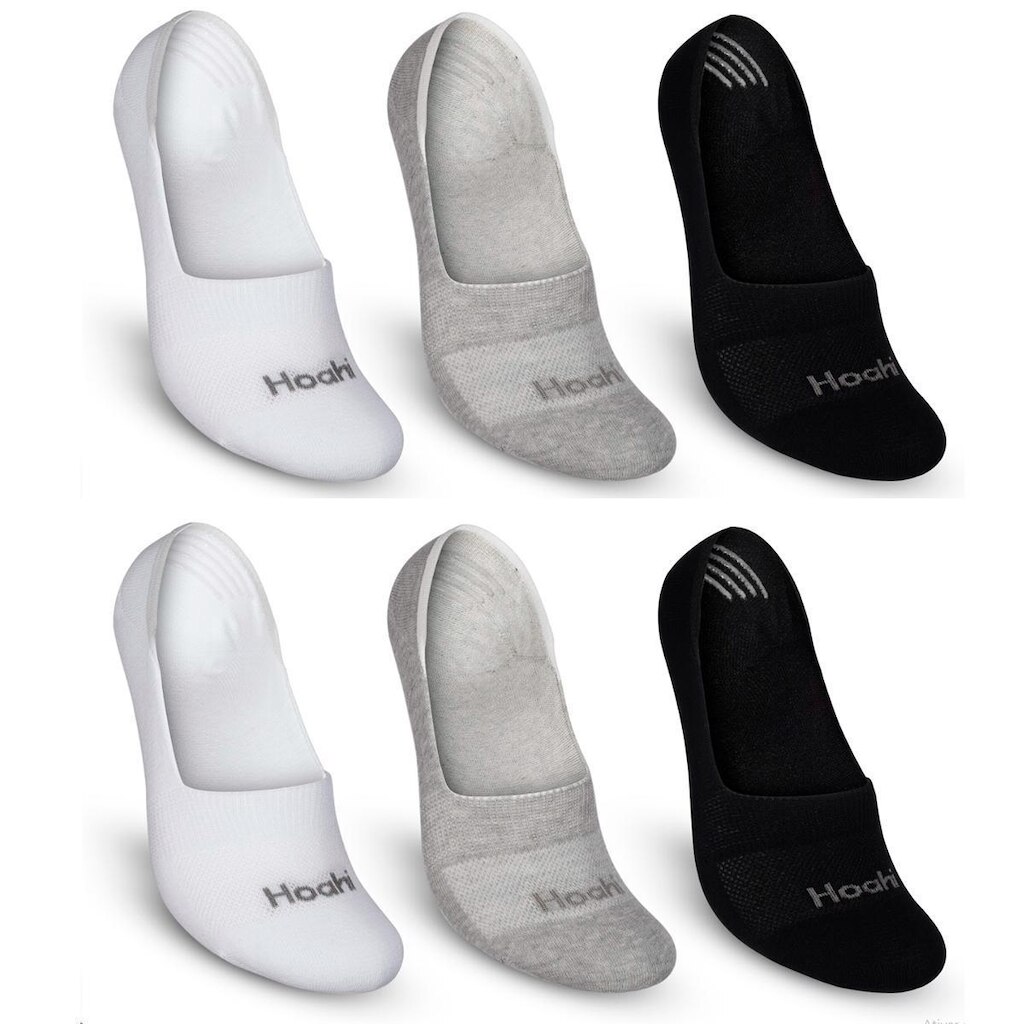 Kit 6 Pares Meias Hoahi Sapatilha 100% Invisível com Silicone Unissex