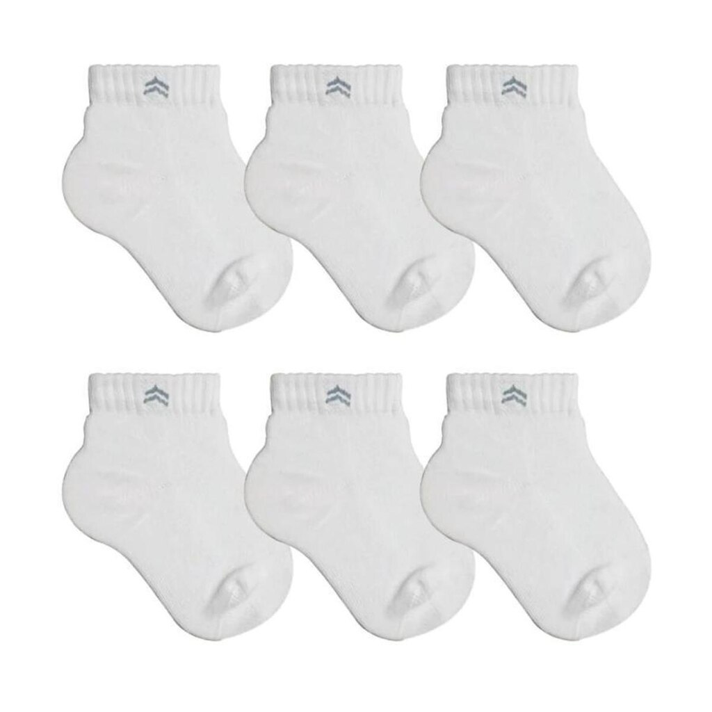Kit 6 Pares Meias Infantil Baby Up 02025 Algodão Cano Médio