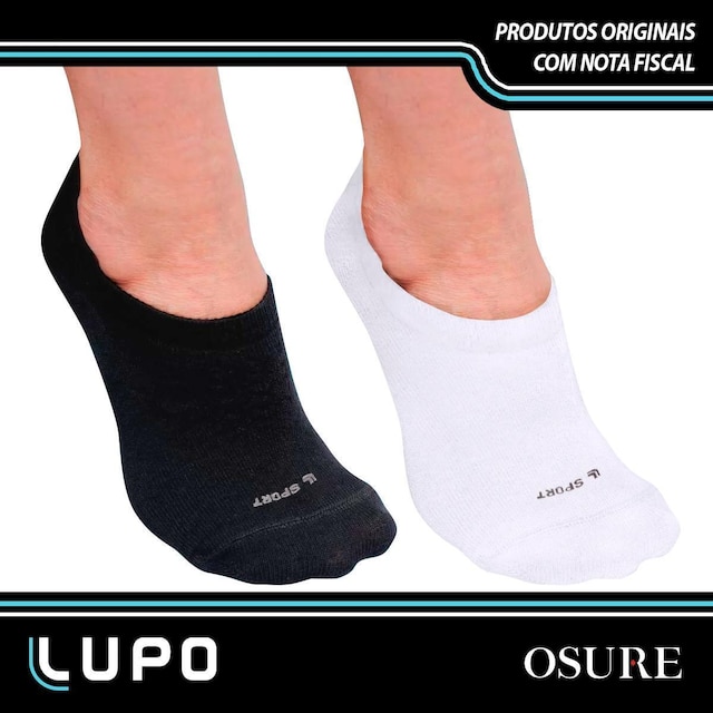 Kit 6 Pares Meias Lupo Algodão Masculina Meia Feminina Soquete Curto Baixo Atacado