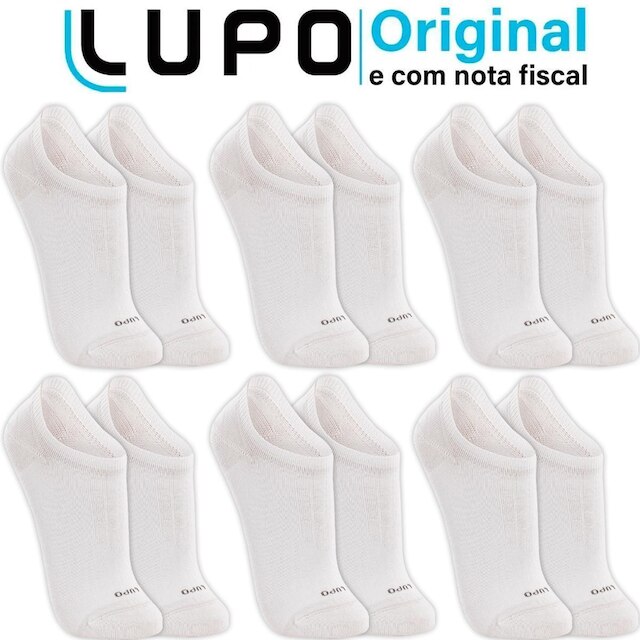 Kit 6 Pares Meias Lupo Algodão Masculina Meia Feminina Soquete Curto Baixo Atacado