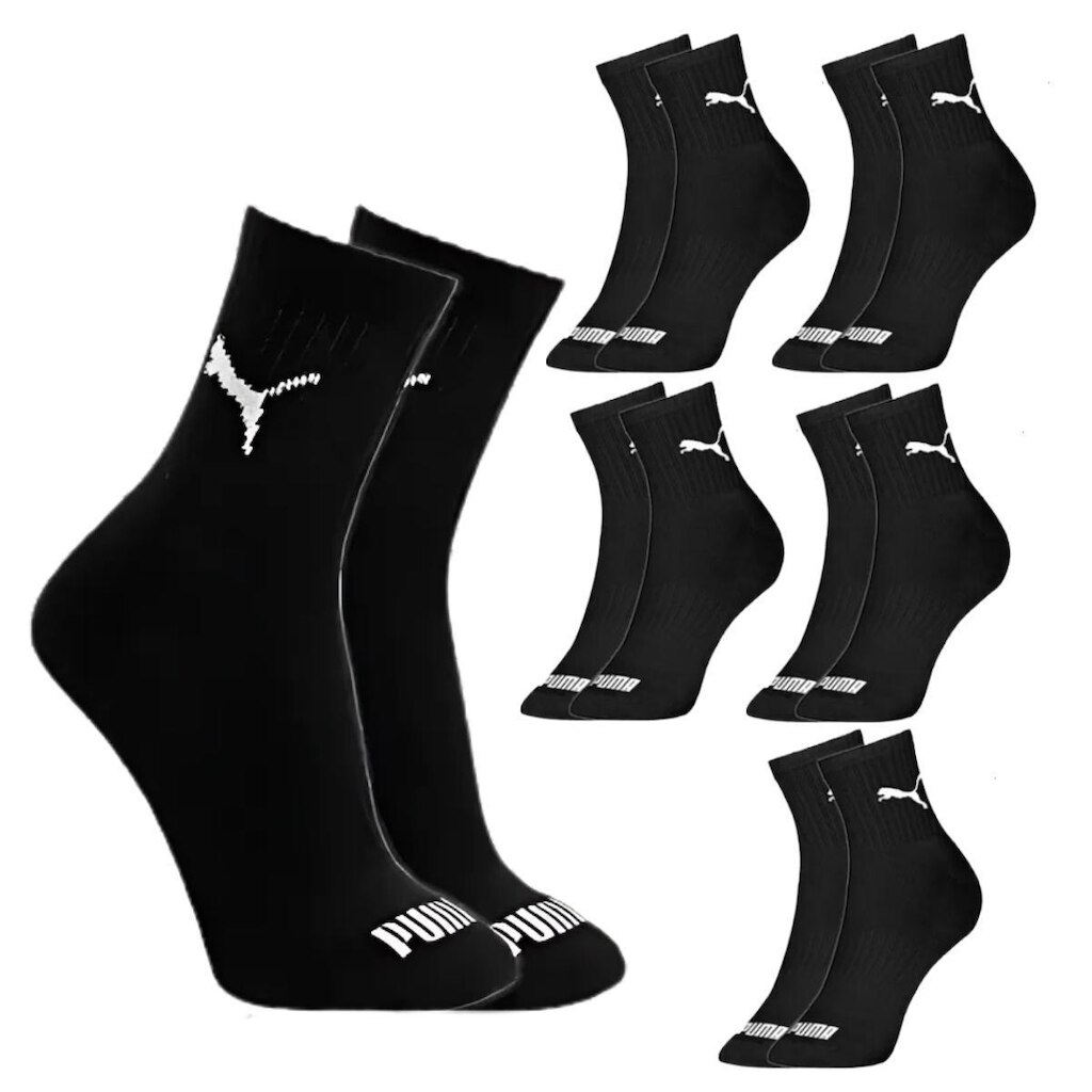 Kit 6 Pares Meias Puma Cano Médio Adulto Algodão Original