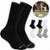 Kit 6 Pares Meias Zhamaro Cano Alto Longo Algodão Atoalhada Masculina Feminina Esportiva Confortável - Preto+Branco
