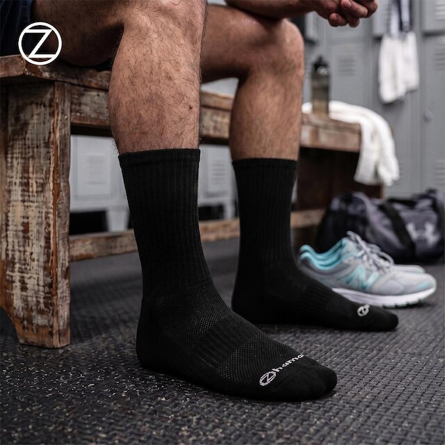 Kit 6 Pares Meias Zhamaro Cano Alto Longo Algodão Atoalhada Masculina Feminina Esportiva Confortável