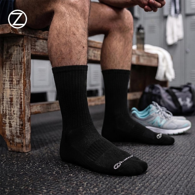 Kit 6 Pares Meias Zhamaro Cano Alto Longo Algodão Atoalhada Masculina Feminina Esportiva Confortável