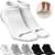 Kit 6 Pares Meias Zhamaro Cano Curto Soquete Baixo Algodão Atoalhada Masculina Feminina Confortável - Preto+Branco
